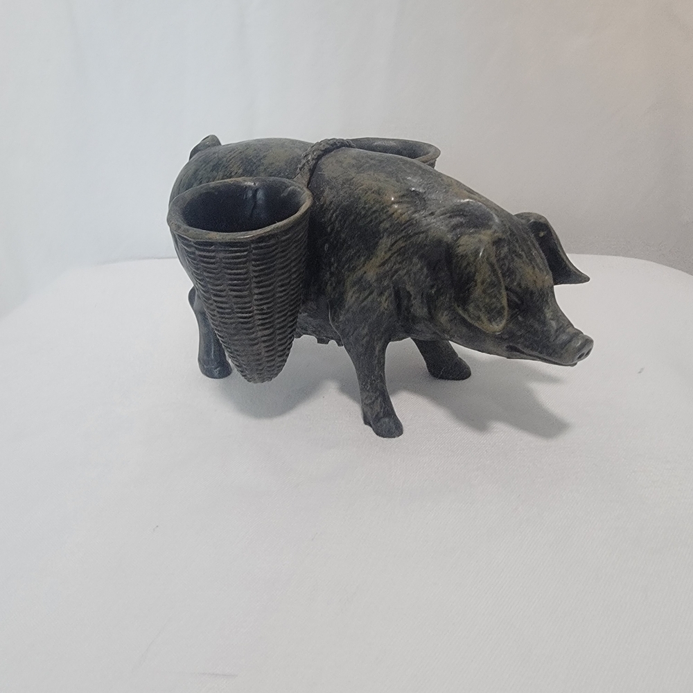 Pig Toothpick/Match Holder Decorative Resin